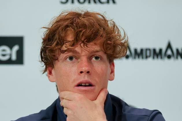 Jannik Sinner Italy answers the journalists questions at the press conference, TERRA WORTMANN Open 2024, Jannik Sinner vs Jan Lennard Struff, Gerry Weber Stadium, 21 06 2024, Halle, Germany