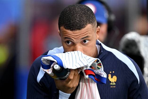 Football Euro 2024 Group D 21 06 2024 Netherlands France Masked man Kylian Mbappe France