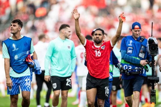 UEFA EURO 2024 Poland Austria 21 06 2024 Philipp Mwene Austria, 16 UEFA EURO 2024 Poland Austria Olympiastadion, Berlin 21 06 2024 Copyright: xBEAUTIFULxSPORTS Buriakovx