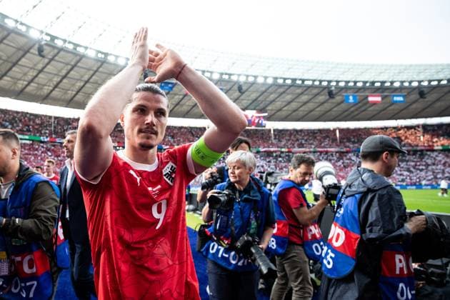 UEFA EURO 2024 Poland Austria 21 06 2024 Marcel Sabitzer Austria, 9 UEFA EURO 2024 Poland Austria Olympiastadion, Berlin 21 06 2024 Copyright: xBEAUTIFULxSPORTS Buriakovx