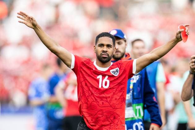 UEFA EURO 2024 Poland Austria 21 06 2024 Philipp Mwene Austria, 16 UEFA EURO 2024 Poland Austria Olympiastadion, Berlin 21 06 2024 Copyright: xBEAUTIFULxSPORTS Buriakovx