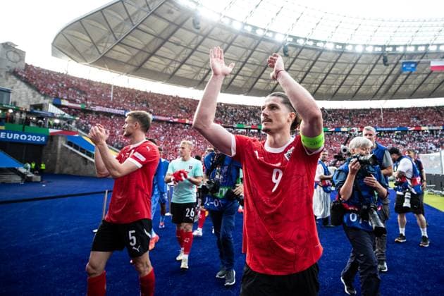 UEFA EURO 2024 Poland Austria 21 06 2024 Marcel Sabitzer Austria, 9 UEFA EURO 2024 Poland Austria Olympiastadion, Berlin 21 06 2024 Copyright: xBEAUTIFULxSPORTS Buriakovx