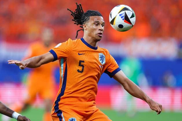 Netherlands v France: Group D - UEFA EURO, EM, Europameisterschaft,Fussball 2024 Nathan Ake of Netherlands controls the ball during the UEFA EURO 2024 group stage match between Netherlands and France at Football Stadium Leipzig on June 21, 2024 in Leipzig, Germany. SanjinxStrukic PIXSELL