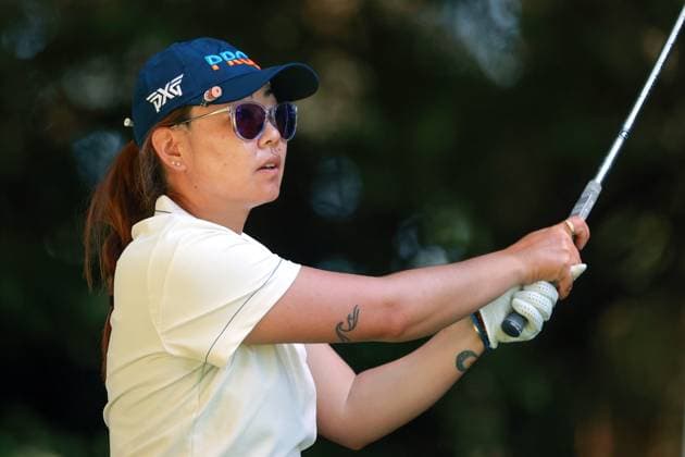 KPMG Women s PGA, Golf Herren Championship Mina Harigae of Monterey, California hits from the 16th tee during the second round of the KPMG Women s PGA Championship at Sahalee Country Club on Friday, June 21, 2024 in Sammamish, Washington. Sammamish Washington United States  Copyright: xAmyxLemusx originalFilename:lemus-kpmgwome240621_npWFt.jpg