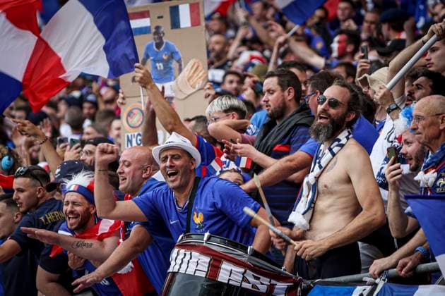 Supporters equipe de France – ambiance lors du match France vs Netherlands groupe D de l Euro 2024 FOOTBALL : France vs Netherlands- Euro 2024 Groupe D, Leipzig Stadium - 21 06 2024 ElyxandroCegarra Panoramic 