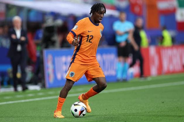 Soccer UEFA EURO 2024 Group Stage 2 Matchday Netherlands France on 21 06 2024 at Leipzig Stadium in Leipzig Jeremie Frimpong Netherlands xMSx