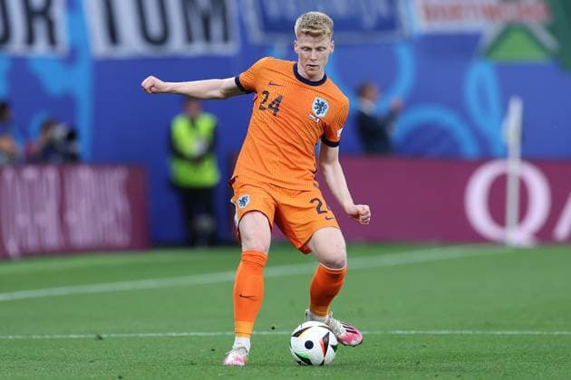 Soccer UEFA EURO 2024 group stage 2 matchday Netherlands France on 21 06 2024 at Leipzig Stadium in Leipzig Jerdy Schouten Netherlands xMSx