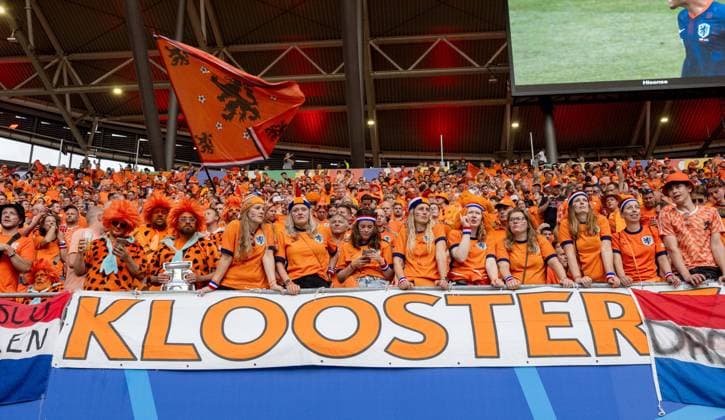 Football, Men, Season 2023 24, UEFA Euro 2024, Group D 2 Matchday in Leipzig, Netherlands France, Fans of the Dutch, Klooster, 21 06 2024, Copyright: xMatthiasxKochx