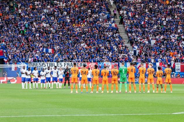 UEFA EURO 2024 Netherlands France 21 06 2024 Memorial minute in honor of UEFA official Gerhard Aigner UEFA EURO 2024 Netherlands France Leipzig Stadium, Leipzig on 21 06 2024 Copyright: xBEAUTIFULxSPORTS Wunderlx
