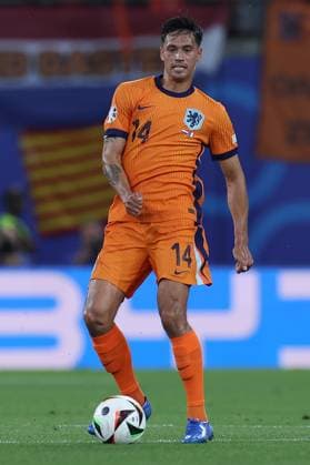 Soccer UEFA EURO 2024 group stage 2 matchday Netherlands France on 21 06 2024 at Leipzig Stadium in Leipzig Tijjani Reijnders Netherlands xMSx