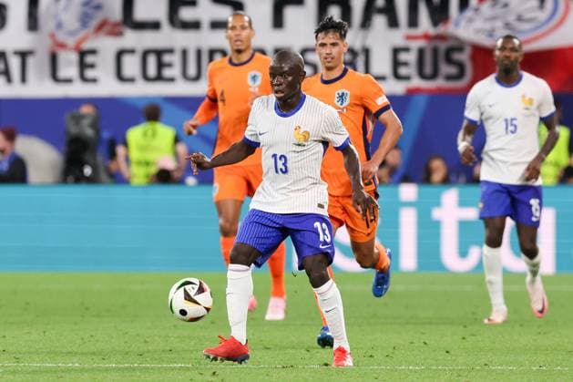 2024-06-21 Netherlands v France - Group D - UEFA EURO, EM, Europameisterschaft,Fussball 2024 LEIPZIG, GERMANY - JUNE 21: N Golo Kante of France in action during the Group D - UEFA EURO 2024 match between Netherlands and France at Red Bull Arena on June 21, 2024 in Leipzig, Germany. (Photo by Peter Lous BSR Agency) Leipzig Germany Content not available for redistribution in The Netherlands directly or indirectly through any third parties. Copyright: xBSRxAgencyx