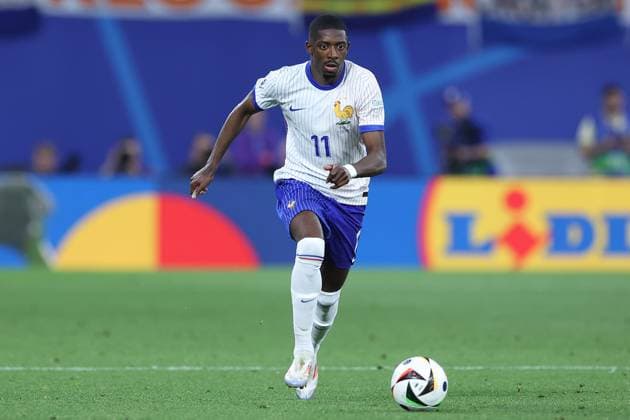 Soccer UEFA EURO 2024 Group Stage 2 Matchday Netherlands France on 21 06 2024 at Leipzig Stadium in Leipzig Ousmane Dembele France xMSx