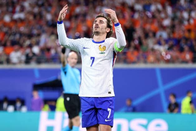 Soccer UEFA EURO 2024 Group Stage 2 Matchday Netherlands France on 21 06 2024 at Leipzig Stadium in Leipzig Antoine Griezmann France disappointed xMSx