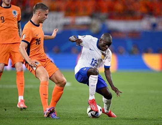 Soccer Euro 2024 Group D 21 06 2024 Netherlands France Goalkeeper Justin Bijlow left, Netherlands vs N Golo Kante right, France