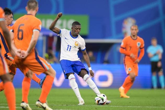 Soccer, UEFA EURO 2024, 20240621, Netherlands France In the picture Ousmane DEMBELE France, 11 shots Leipzig Leipzig Stadium Saxony Germany Copyright: Passion2Press MarkusxFischerx