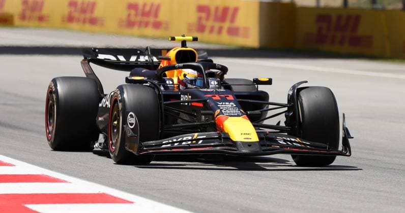 June 21, 2024, Sabadell, Barcelona, Spain: Montmelo Spain June 21, 2024 Sergio Po rez(11 Mex Redbull ) during Free Practice 1 at the Formula 1 Aramaco Spain Grand Prix 2024 in Montmelo Spain on 21 June 2024 Sabadell Spain - ZUMAu50_ 20240621_zsp_u50_005 Copyright: xXavixUrgelesx
