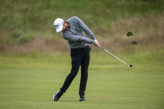 KLM Open Day Two AMSTERDAM, NETHERLANDS JUNE 21 Daniel Gavins of England on the 1st hole during the second round of the KLM Open at The International on June 21, 2024 in Amsterdam, Netherlands Photo By Andy Astfalck Copyright: xBEAUTIFULxSPORTS Astfalckx