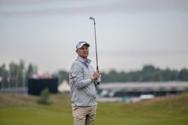 KLM Open Day Two AMSTERDAM, NETHERLANDS JUNE 21 Justin Harding of South Africa on the 1st hole during the second round of the KLM Open at The International on June 21, 2024 in Amsterdam, Netherlands Photo By Andy Astfalck Copyright: xBEAUTIFULxSPORTS Astfalckx