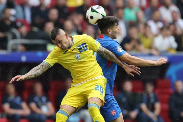 Dusseldorf, Germany 21.06.2024: Oleksandr Zubkov of Ukraine during the UEFA EURO, EM, Europameisterschaft,Fussball 2024 group stage E football match between Slovakia vs Ukraine at Dusseldorf Arena in Dusseldorf  Copyright: xx xx IPA_Agency_IPA47359877