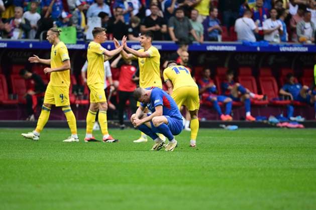 disappointed Slovakian player, Slovakia vs Ukraine, Football, UEFA Euro 2024, Group stage, Matchday 2, 21 06 2024 Düsseldorf Nordrhein Westfalen Germany Copyright: xkolbert-press MarcxNiemeyerx