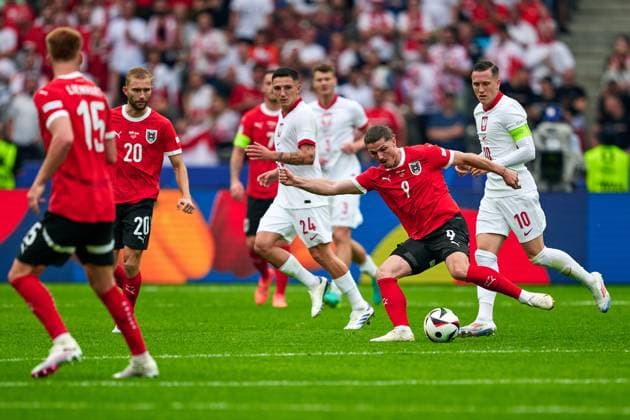 Marcel Sabitzer Austria national team Euro 2024, 09 , GER, UEFA Euro 2024, mens football, UEFA EURO 2024 matchday 2, group D, Poland vs Oesterrech, Poland vs Austria, 21 06 2024 GER, UEFA Euro 2024, mens football, UEFA EURO 2024 matchday 2, group D, Poland vs Oesterrech, Poland vs Austria, 21 06 2024 Berlin Copyright: xEibner-Pressefotox xClaudiusxRauchx EP_CRH
