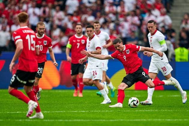 Marcel Sabitzer Austria national team Euro 2024, 09 , GER, UEFA Euro 2024, mens football, UEFA EURO 2024 matchday 2, group D, Poland vs Oesterrech, Poland vs Austria, 21 06 2024 GER, UEFA Euro 2024, mens football, UEFA EURO 2024 matchday 2, group D, Poland vs Oesterrech, Poland vs Austria, 21 06 2024 Berlin Copyright: xEibner-Pressefotox xClaudiusxRauchx EP_CRH