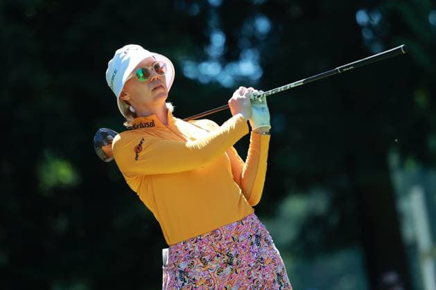 KPMG Women s PGA, Golf Herren Madelene Sagstrom of Sweden tees off on the 7th hole during Day Two of the KPMG Women s PGA Championship at Sahalee Country Club in Sammamish, Washington, USA, on Friday, June 21, 2024. Sammamish Washington United States  Copyright: xJorgexLemusx originalFilename:lemus-kpmgwome240621_nppKk.jpg