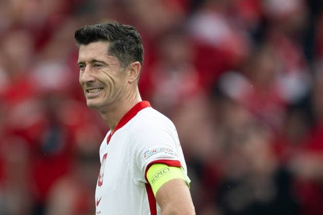 (240622) -- BERLIN, June 22, 2024 -- Robert Lewandowski of Poland reacts after the UEFA EURO, EM, Europameisterschaft,Fussball 2024 Group D match between Poland and Austria in Berlin, Germany on June 21, 2024. ) (SP)GERMANY-BERLIN-FOOTBALL-EURO 2024-POLAND VS AUSTRIA XiaoxYijiu 