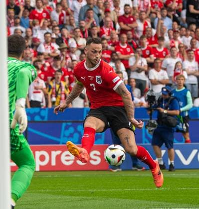 Football, Men, Season 2023 24, Euro 2024 Group D 2 Matchday in Berlin, Poland Austria, Marko Arnautovic Austria , 21 06 2024, Copyright: xSebastianxRäppold MatthiasxKochx