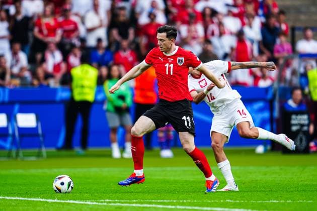 Michael Gregoritsch Austria, 11 , Jakub Kiwior Poland, 14 GER, Poland vs Austria, European Football Championship, UEFA Euro 2024, Matchday 2, 21 06 2024 GER, Poland vs Austria, European Football Championship, UEFA Euro 2024, Matchday 2, 21 06 2024 Berlin Copyright: xEibner-Pressefoto MarcelxvonxFehrnx EP_MFN