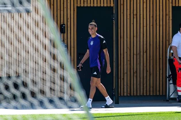 Jamal Musiala Germany , 10 , GER, EURO 2024, Final training Germany, before Switzerland vs. Germany, European Football Championship, Herzogenaurach, 22 06 2024 GER, EURO 2024, Final training Germany, before Switzerland vs. Germany, European Football Championship, Herzogenaurach, 22 06 2024 Herzogenaurach Copyright: xEibner-Pressefoto FlorianxWieganx EP_FWD