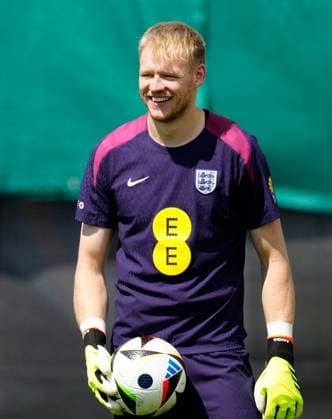 Aaron Ramsdale of England England Training Session and press conference, PK, Pressekonferenz UEFA European Championship, EM, Europameisterschaft 2024, Group C, Football, Spa & Golf Resort Weimarer Land, Blankenhain, Germany, 22 Jun 2024 EDITORIAL USE ONLY No use with unauthorised audio, video, data, fixture lists, club league logos or live services. Online in-match use limited to 120 images, no video emulation. No use in betting, games or single club league player publications. Copyright: xDavexShopland Shutterstockx 14548012p