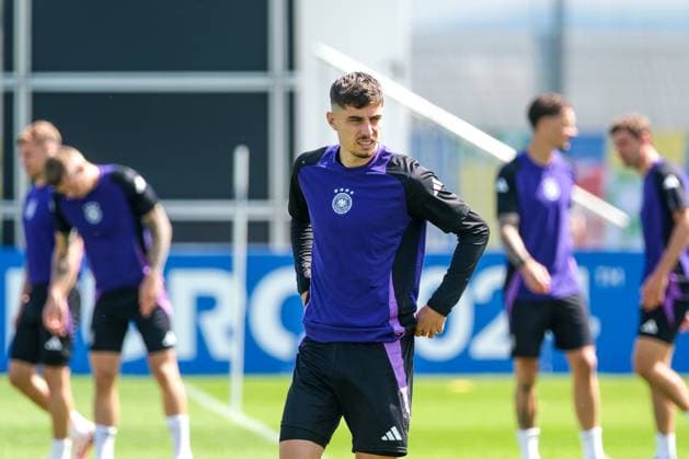 Kai Havertz Germany , 07 , GER, EURO 2024, Final training Germany, before Switzerland vs. Germany, European Football Championship, Herzogenaurach, 22 06 2024 GER, EURO 2024, Final training Germany, before Switzerland vs. Germany, European Football Championship, Herzogenaurach, 22 06 2024 Herzogenaurach Copyright: xEibner-Pressefoto FlorianxWieganx EP_FWD