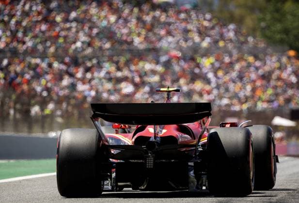 MONTMELO - Carlos Sainz (Ferrari) in action during the third free practice of the Spanish Grand Prix at the Circuit de Barcelona-Catalunya. ANP SEM VAN DER WAL xVIxANPxSportx xxANPxIVx 501757572 originalFilename: 501757572.jpg