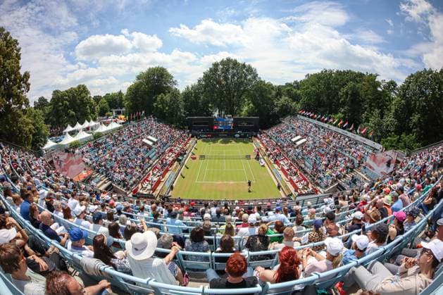 Well-attended Steffi Graf Stadium at the match between JABEUR TUN and Coco GAUFF USA, ecotrans Ladies Open 2024, Berlin, LTTC Rot Weiß , 22 06 2024, Copyright: xClaudioxGärtnerx