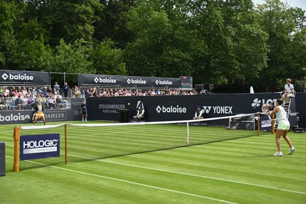 22 06 2024 Bad Homburg vor der Höhe WTA Lawn Tennis Tournament from 22 6 to 29 6 2024 Bad Homburg Open 2024 Match Diane Parry France against Jule Niemeier Germany