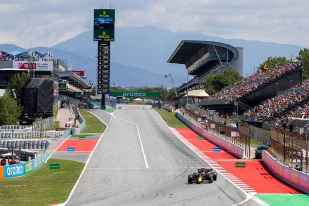 BARCELONA, SPAIN - JUNE 22: Max Verstappen (1) of Netherlands and team Oracle Red Bull Racing during FP3 practice on Saturday, June 22, 2024 at the Circuit De Catalunya in Barcelona, Spain. (Photo by Bob Kupbens Icon Sportswire) AUTO: JUN 22 F1 Spanish Grand Prix EDITORIAL USE ONLY Icon240622046