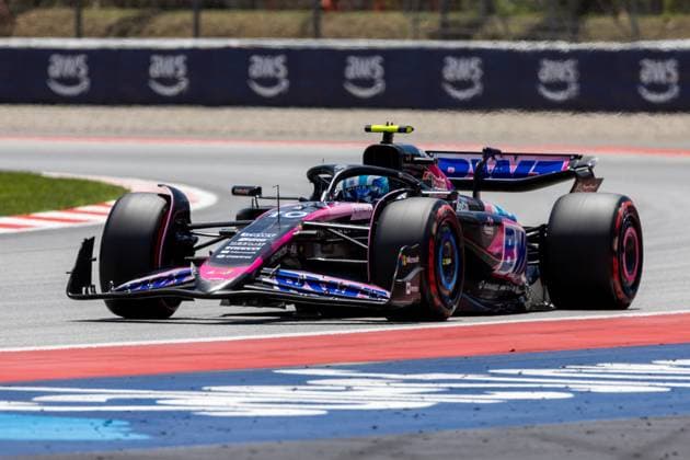 BARCELONA, SPAIN - JUNE 22: Pierre Gasly (10) of France and team BTW Alpine F1 Team during FP3 practice on Saturday, June 22, 2024 at the Circuit De Catalunya in Barcelona, Spain. (Photo by Bob Kupbens Icon Sportswire) AUTO: JUN 22 F1 Spanish Grand Prix EDITORIAL USE ONLY Icon240622079