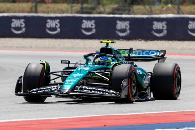 BARCELONA, SPAIN - JUNE 22: Fernando Alonso (14) of Spain and team Aston Martin Aramco F1 during FP3 practice on Saturday, June 22, 2024 at the Circuit De Catalunya in Barcelona, Spain. (Photo by Bob Kupbens Icon Sportswire) AUTO: JUN 22 F1 Spanish Grand Prix EDITORIAL USE ONLY Icon240622082
