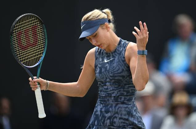 Anastasia Potapova frustrated in the semi final Rothesay Classic Birmingham, Day 6, Tennis, Edgbaston Priory Club, Birmingham, UK - 22 June 2024  Copyright: xAnnaxGowthorpe Shutterstockx 14543330ba