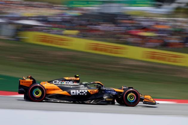 22 06 2024, xrarjax, Motorsport FIA Formula 1, Spanish Grand Prix emspor, v l 3 free practice FP3 Lando Norris McLaren starting number 04 Barcelona
