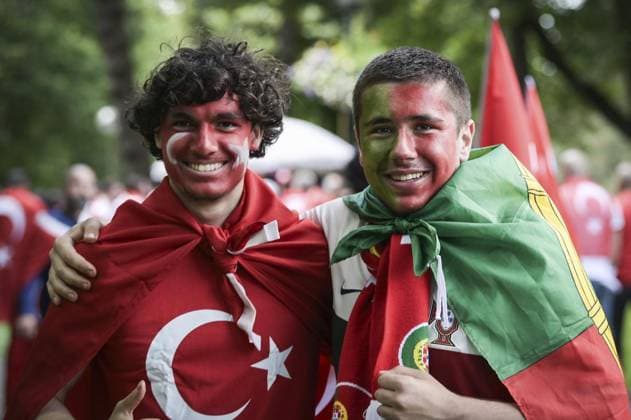Fans EM match Turkey vs Portugal FOR EDITORIAL PURPOSES ONLY EDITORIAL USE ONLY p Fan march of the Turks towards the stadium in Dortumd, on Saturday, June 22, 2024 before the European Championship match between Turkey and Portugal Germany North Rhine-Westphalia Dortmund Copyright SocratesxTassos Copyright: SocratesxTassos doc7vzbzfw0ufnsr3ei5wx ,EDITORIAL USE ONLY Copyright: SocratesxTassos