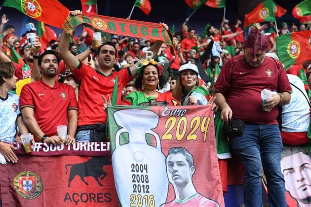 Soccer UEFA EURO 2024 Group Stage 2 Matchday Turkey Portugal on 22 06 2024 at BVB Stadion Dortmund in Dortmund Fans Spectators Portugal xRx