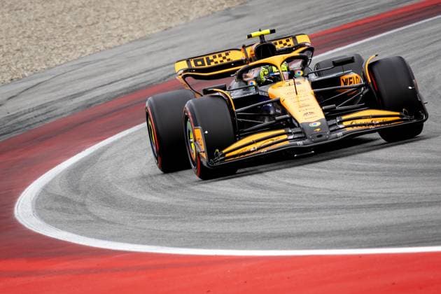 MONTMELO - Lando Norris (McLaren) in action during qualifying for the Spanish Grand Prix at the Circuit de Barcelona-Catalunya. ANP SEM VAN DER WAL xVIxANPxSportx xxANPxIVx 501776385 originalFilename: 501776385.jpg