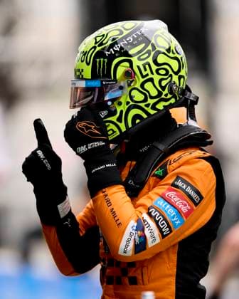 F1 Grand Prix of Spain - Qualifying Lando Norris of Great Britain and McLaren Formula 1 Team celebrates after getting the pole position during the Qualifying race ahead of the F1 Grand Prix of Spain at Circuit de Barcelona-Catalunya on June 22, 2024, in Barcelona, Spain. Barcelona Circuit de Barcelona-Catalunya Catalunya Spain RL_GPF1ESP24_00876 Copyright: xRicardoxLarreinax