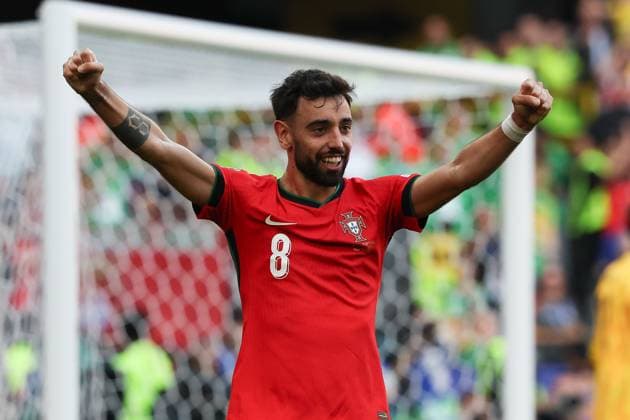 BVB Stadion Dortmund, Dortmund Saturday, June 22, 2024 UEFA EURO 2024 Germany, Group F stage Matchday 2 Türkiye Portugal, Bruno Fernandes Portugal Torjubel, Goal celebration, celebrate the goal zum 0 2 Copyright: JoaquimxFerreira