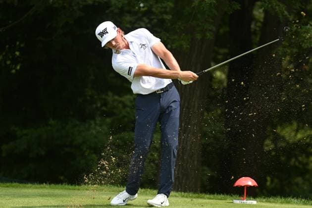Saturday June 22, 2024: Jake Knapp hits his tee shot on the 12th hole during the third round of the Travelers Golf Championship in Cromwell, Connecticut. CSM Cromwell USA - ZUMAc04_ 20240622_zma_c04_001 Copyright: xGregoryxVasilx