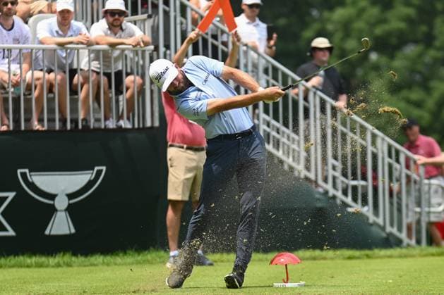Saturday June 22, 2024: Cameron Young hits his tee shot on the 11th hole during the third round of the Travelers Golf Championship in Cromwell, Connecticut. CSM Cromwell USA - ZUMAc04_ 20240622_zma_c04_012 Copyright: xGregoryxVasilx