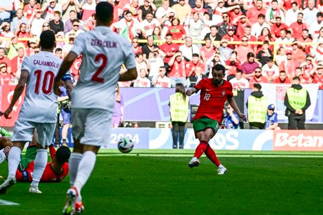 Goal for 0 1 by Bernardo Silva 10 Portugal , Turkey v Portugal, Football, UEFA Euro 2024, Group stage, Matchday 2, 22 06 2024 Dortmund Nordrhein Westfalen Germany Copyright: xkolbert-press MarcxNiemeyerx