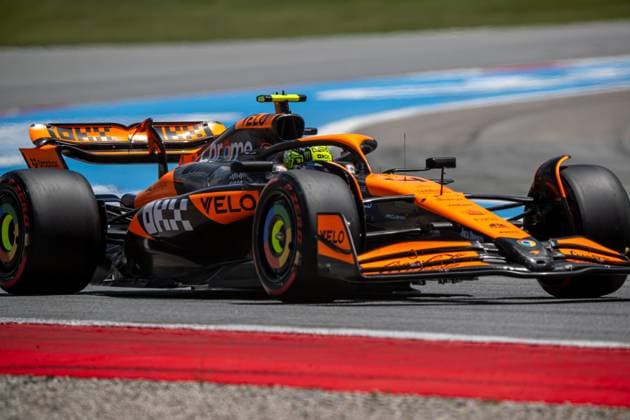 MONTMELO, SPAIN: Lando Norris, racing for the McLaren F1 team during the 2024 Formula 1 Spanish Grand Prix at the Circuit de Barcelona-Catalunya in Montmelo, Spain